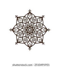 Vetor mandala arte design simples mandala design