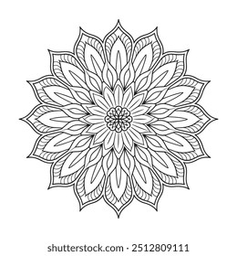 Vector mandala art design with white background	