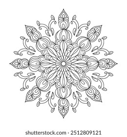 Diseño de arte de mandala de Vector con fondo blanco	