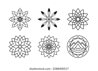 vector with mandala art line