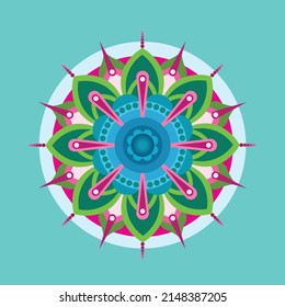Vector Mandala Art Ornament Flower