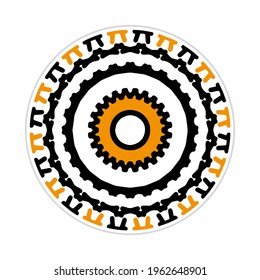 vectores de arte mandala sahpe. se puede utilizar como símbolo o icono