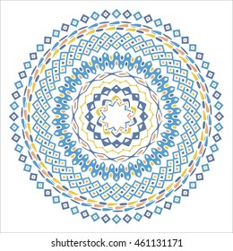 Vector mandala background with bohemian, Oriental, Indian, Arabic, African motifs.