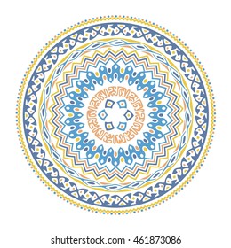 Vector mandala background with bohemian, Oriental, Indian, Arabic, African motifs.