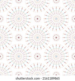 Vector mandala background with bohemian,Oriental,floral texture, Seamless pattern.new creative Seamless Geometric Pattern,Abstract texture can be used for white background red,orange,cyan patttern.