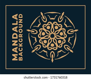 adorno de lujo de fondo de mandala vectorial