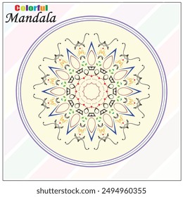 vector mandala with beautiful and colorful design