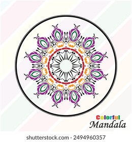 vector mandala with beautiful and colorful design