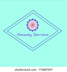 Vector mandala card for spa, beauty service, salon, healthy lifestyle. 