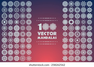Vector mandala collection. Vintage decorative elements. Hand drawn background. Islam, Arabic, Indian, ottoman motifs. 