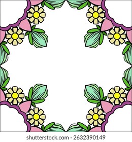Vector- Mandala Color Black and White 