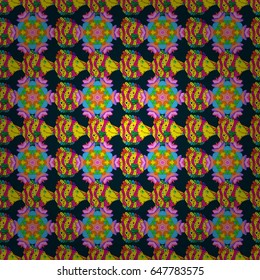 Vector Mandala. Colored round ornament pattern on a colorful background.