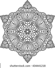 Vector Mandala for coloring