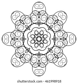 Vector mandala for coloring.