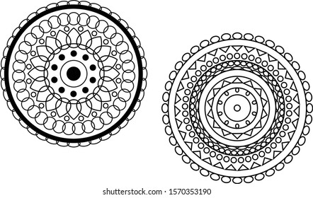 Vector Mandala for coloring book