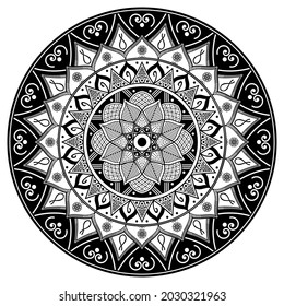Vector Mandala for coloring book