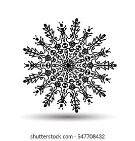 Vector Mandala for coloring book. Decorative round ornament. Anti-stress therapy pattern. Weave design element. Yoga logo, background for meditation poster. Unusual flower shape oriental line vector.