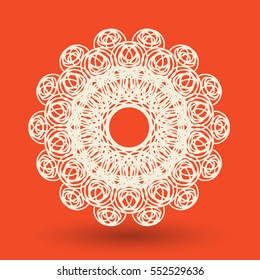Vector Mandala for coloring book. Decorative round ornament. Anti-stress therapy pattern. Weave design element. Yoga logo, background for meditation poster. Unusual flower shape oriental line vector.