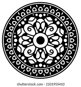 Vector Mandala para libro de colorear, motivos indios