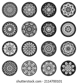 Vector Mandala para libro de colorear, motivos indios