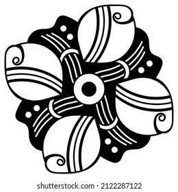 Vector Mandala for coloring book, Indian motifs