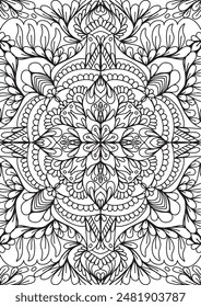 Vector mandala coloring books pages, vector coloring pages