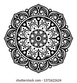 Vector Mandala for coloring page