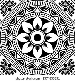 Vector Mandala for coloring page