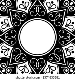 Vector Mandala for coloring page