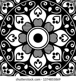 Vector Mandala for coloring page