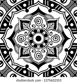 Vector Mandala for coloring page