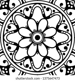 Vector Mandala for coloring page
