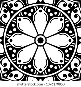Vector Mandala for coloring page