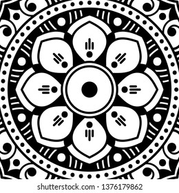 Vector Mandala for coloring page