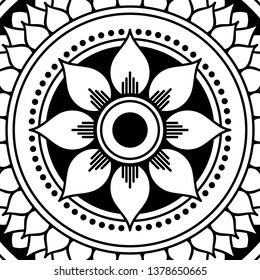 Vector Mandala for coloring page