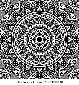 Vector Mandala for coloring page