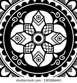 Vector Mandala for coloring page