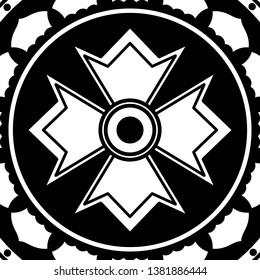 Vector Mandala for coloring page