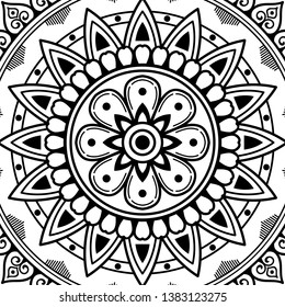 Vector Mandala for coloring page