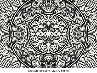 Vector Mandala Farbseite. Mandala Illustration für das Farbbuch.