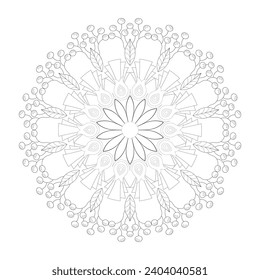 Vector Mandala Coloring Pages and Books