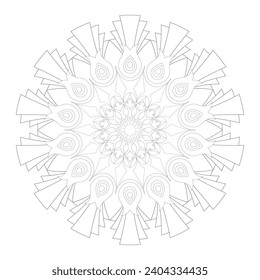 Vector Mandala Coloring Pages and Books