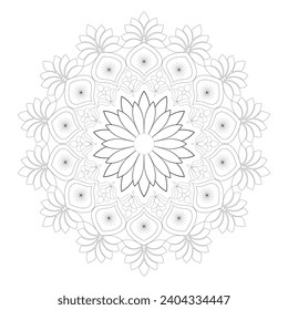 Vector Mandala Coloring Pages and Books