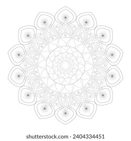 Vector Mandala Coloring Pages and Books
