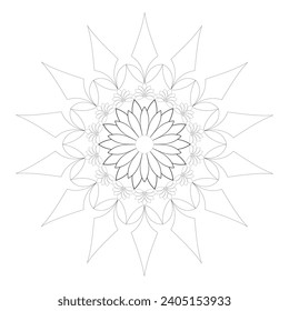 Vector Mandala - Farbseiten und Bücher