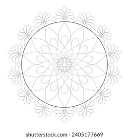Vector Mandala Coloring Pages and Books