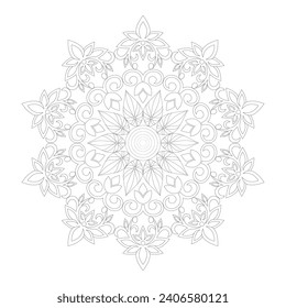 Vector Mandala Coloring Pages and Books