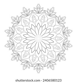 Vector Mandala Coloring Pages and Books