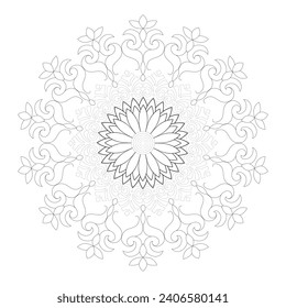 Vector Mandala - Farbseiten und Bücher