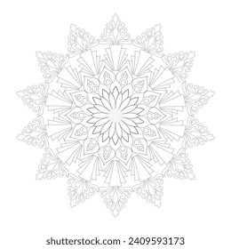 Vector Mandala Coloring Pages and Books